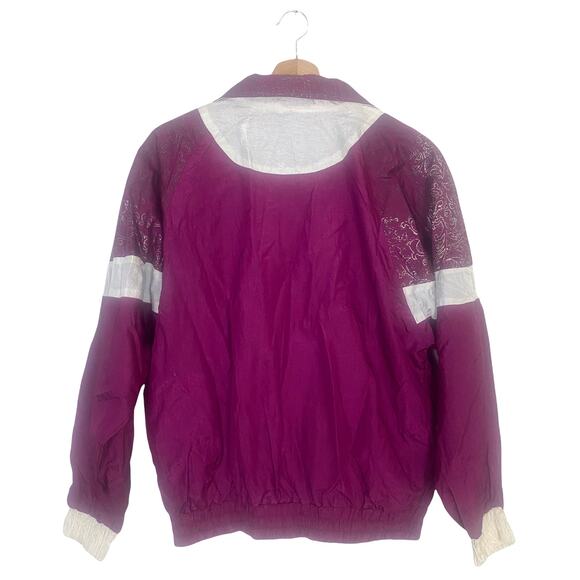 Vintage Westside Collection 80's Purple Windbreaker Jacket Women's Size Small - Picture 7 of 11
